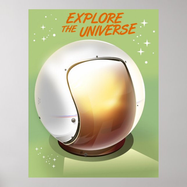 Póster Explorar el universo (Frente)
