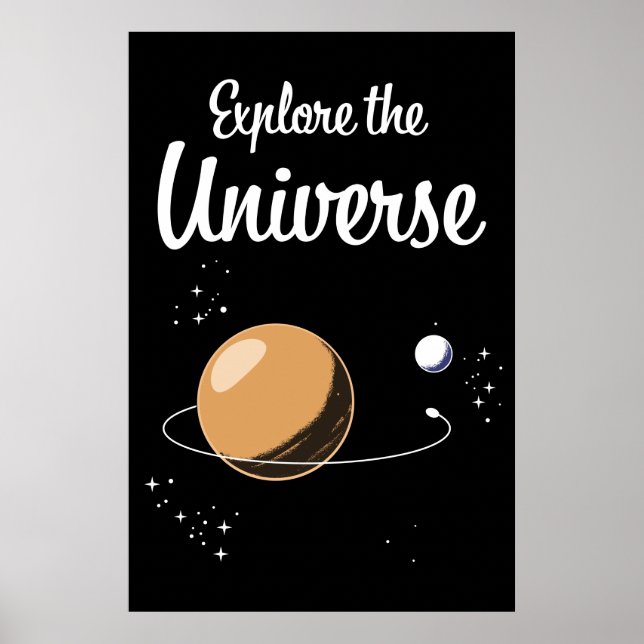 Póster Explorar el universo (Frente)
