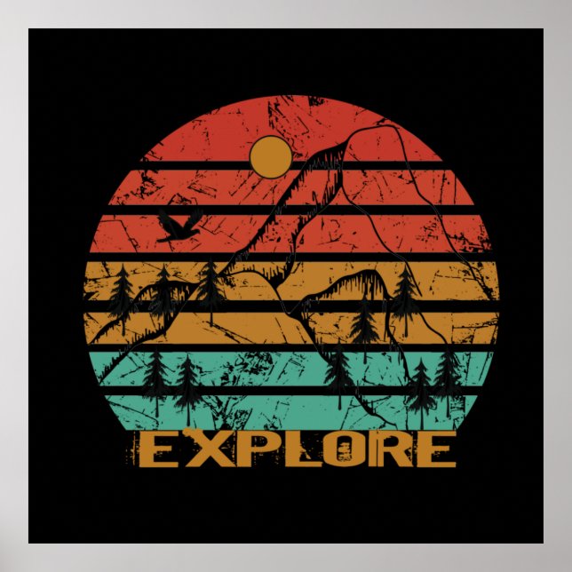 Póster Explorar en el desierto (Frente)
