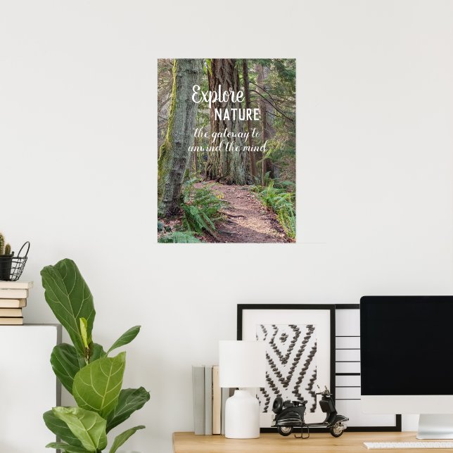 Póster Explorar la naturaleza sendero forestal fotográfic (Oficina en casa)