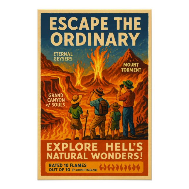 Póster Explorar las maravillas naturales del infierno - e (Anverso)