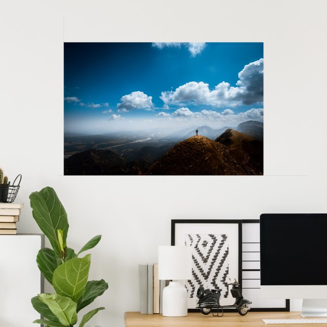 Póster Explorar nuevas alturas (Oficina en casa)