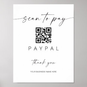 Póster Explorar Rótulo de código QR de pago para operacio