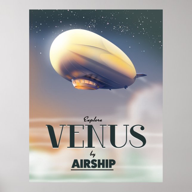 Póster Explorar Venus Por Aeronave (Frente)