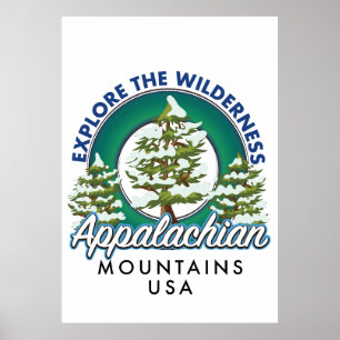 Póster Explore el área de las Montañas Apalaches