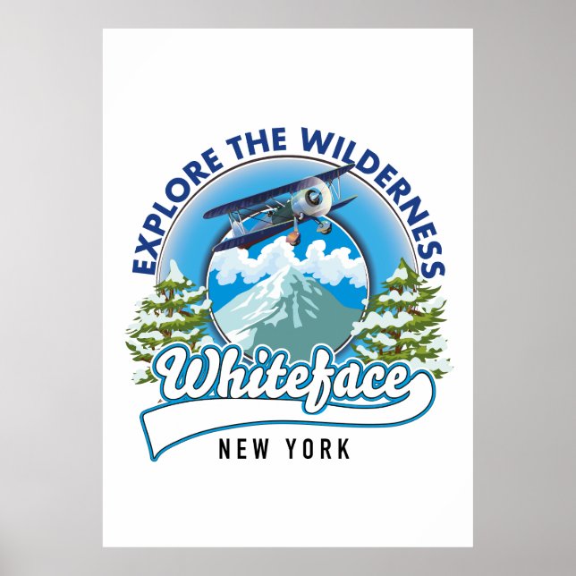 Póster Explore el área silvestre, Whiteface Nueva York (Frente)