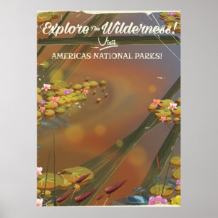 Póster Explore el Wilderness! visite Estados Unidos
