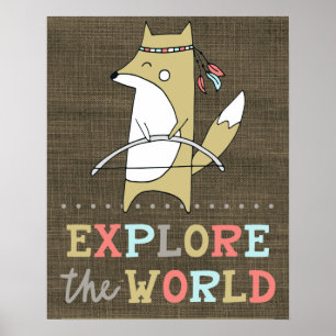 Póster Explore el World Boho Fox