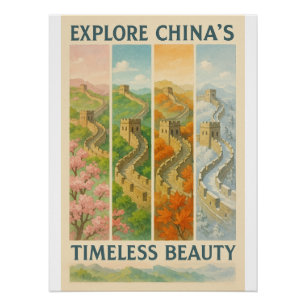 Póster Explore la belleza eterna de China