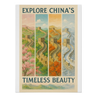 Póster Explore la belleza eterna de China