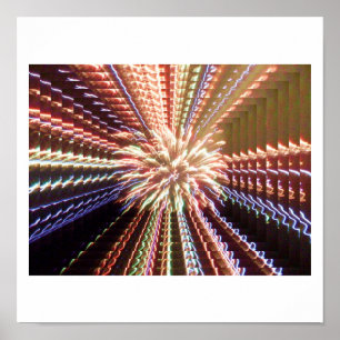 Póster EXPLOSIÓN 3D DEL poster DE LA LUZ