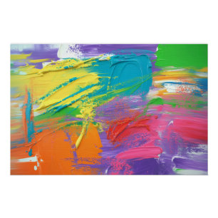Póster Explosión abstracta de alto brillo