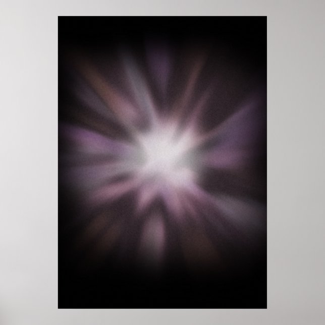 Póster Explosión cósmica - Explosión espacial en negro (Frente)