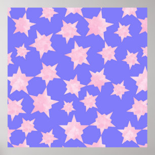 Póster Explosión cósmica rosa