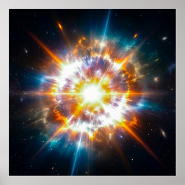 Póster Explosión Cósmica Supernova Épica Espacio Profundo