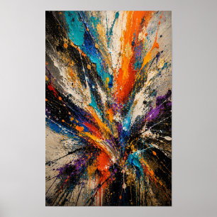 Póster Explosión de Color Abstracto