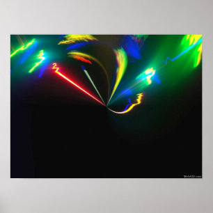 Póster explosión de color psicodélico
