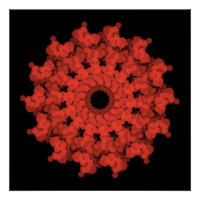 Explosión de estrella roja en un cielo negro