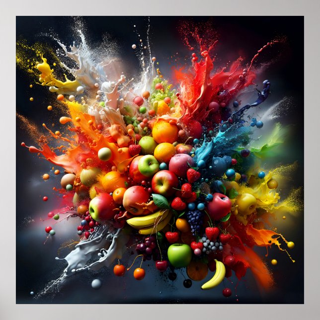 Póster Explosión de frutas (Frente)