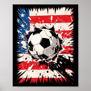 Póster Explosión de fútbol Choque genial para fanáticos d