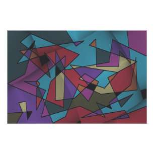 Póster Explosión de Geometría Cósmica
