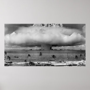 Póster Explosión de la Operación Crossroads Event Baker 1