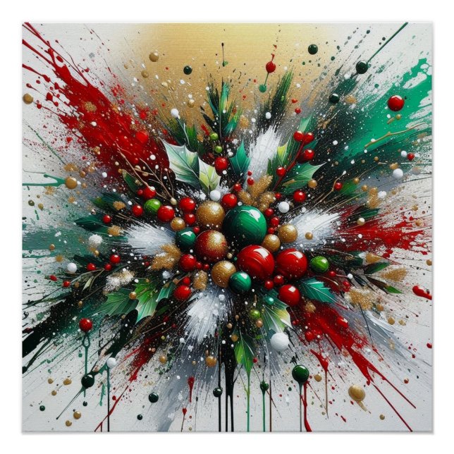 Póster Explosión de Navidad / Estallidos Blancos (Anverso)
