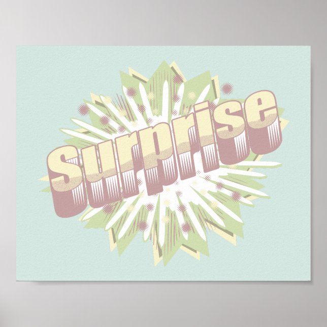 Póster Explosión de onomatopoyía de sorpresa (Frente)