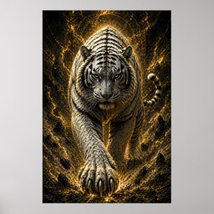 Póster Explosión de Poder del Tigre Blanco - Espíritu de