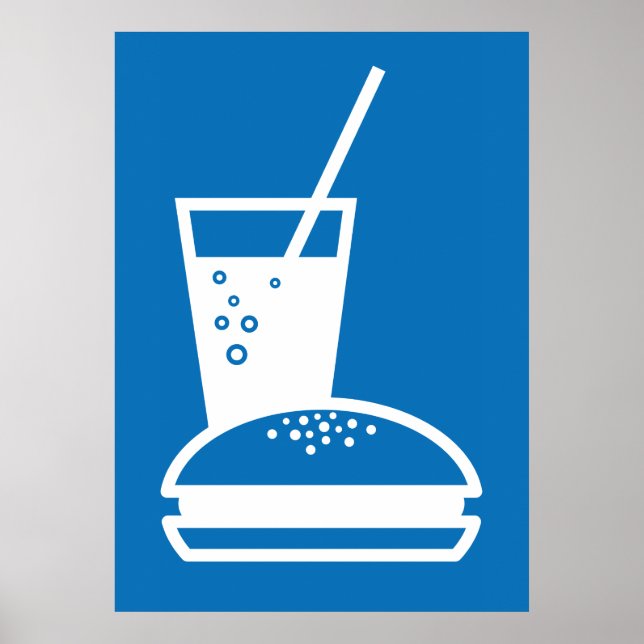 Póster explosión de sabor azul de hamburguesa y limonada (Frente)