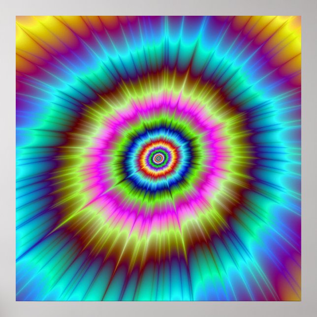 Póster Explosión de tinte de mosaico (Frente)