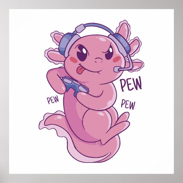 Póster Explosión del desafío Axolotl Gamer (Frente)