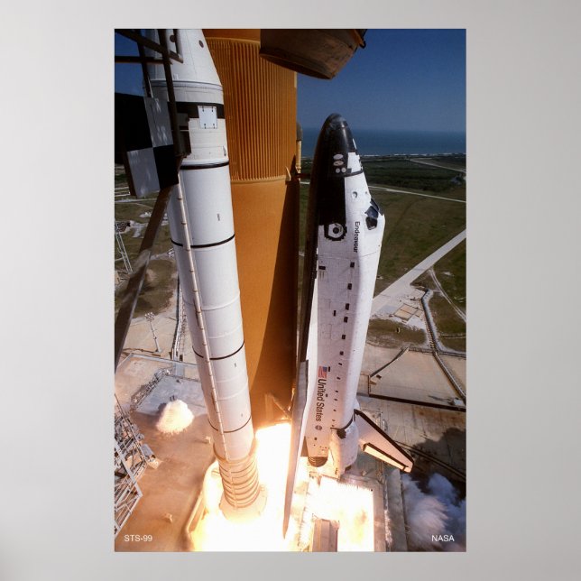 Póster Explosión del transbordador espacial "Endeavor" (Frente)