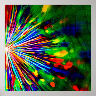 Póster Explosión en el arco iris