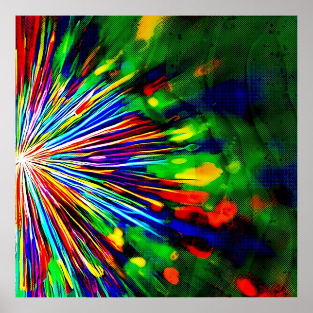 Póster Explosión en el arco iris (Frente)