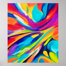 Póster Explosión energética vibrante