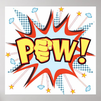 Póster explosión similar a un libro de historietas