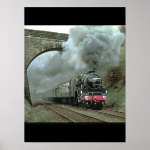 Póster Explosiones de LMS clase 5 a lo largo de los trene