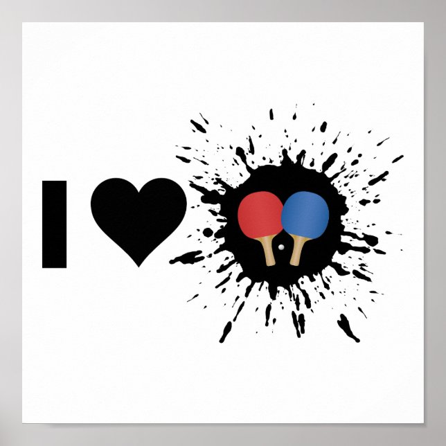 Póster Explosive I Love Ping pong (Frente)