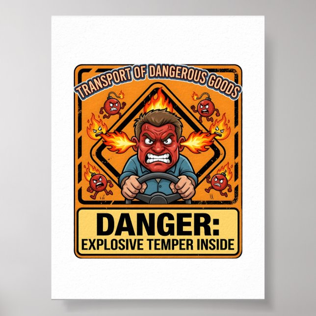 Póster Explosive Temper Trucker | ADR digital download (Frente)