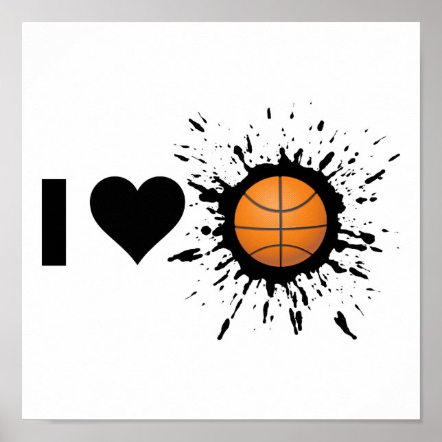 Póster Explosivo me encanta el baloncesto (Frente)