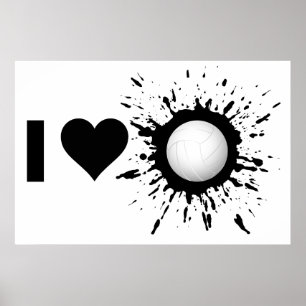 Póster Explosivo me encanta el voleibol 1