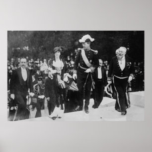 Póster Expo 1913 de rey Albert y de la reina Elizabeth