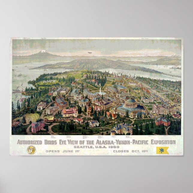 Póster Exposición Alaska-Yukón-Pacífico 1909 (Frente)
