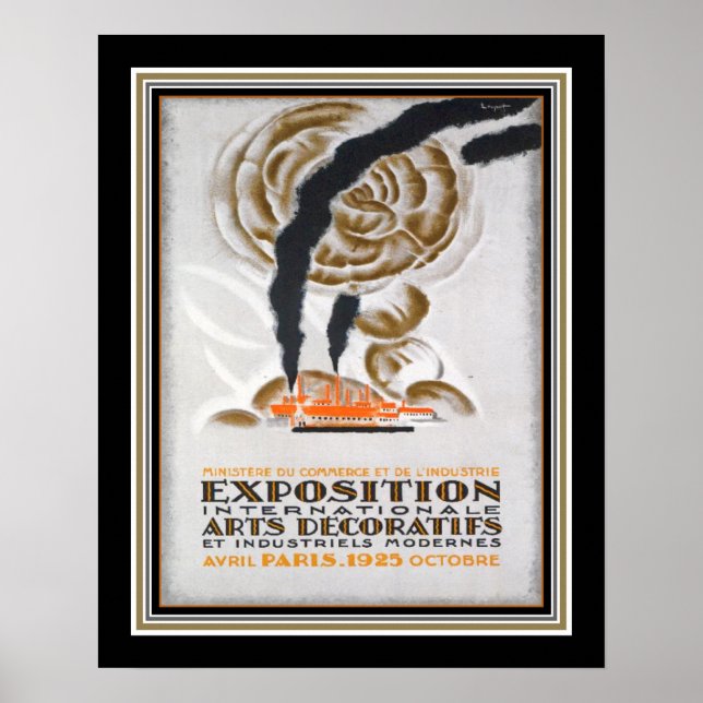 Póster Exposición Art Deco de París de 1925 (Frente)
