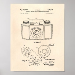 Póster Exposición automática 1961 Patent Art Old Peper