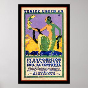 PÓSTER EXPOSICIÓN AUTOMOTRIZ VINTAGE 1925