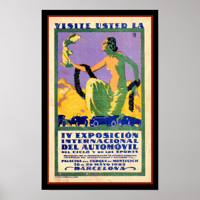 PÓSTER EXPOSICIÓN AUTOMOTRIZ VINTAGE 1925 (Frente)