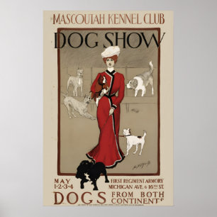 Póster Exposición Canina del Club Mascoutah Kennel de 190