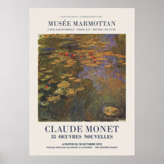 Póster Exposición Claude Monet anunciando un exhibi artís